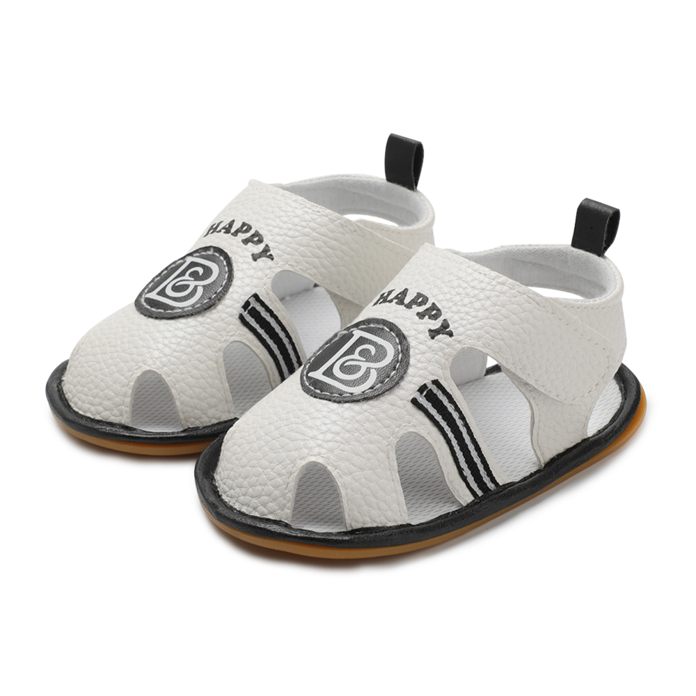 Summer New style PU Leather upper rubber sole anti-slip 0-2 years prewalker baby sandals