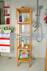 Quality Bamboo towel rack, wood shampoo rack, wooden soap holder wholesale