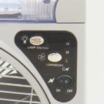Household 12V Solar Energy Rechargeable Box Fan With LED Light