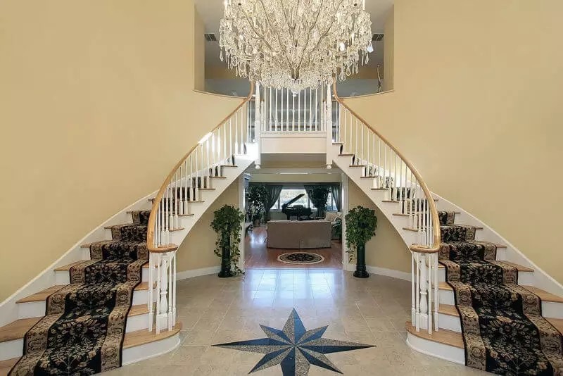 Powder Coated Cast Iron Stair Railing Handrail Fittings European art design