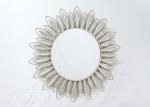 Living Room Ginkgo Leaves Sunburst Metal Wall Art Mirror