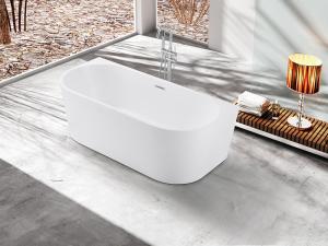 Quality White Acrylic Free Standing Bathtub Simple Bath SP1838 1700×790×580mm wholesale