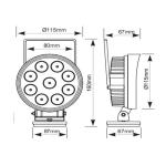 27W Magnetic Mounted LED Work Lights