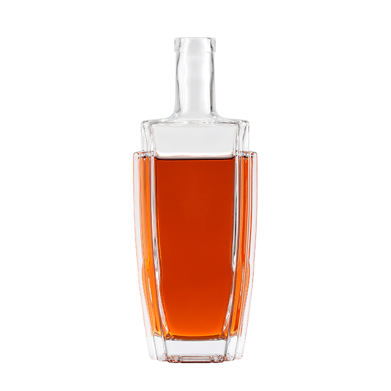 Square Glass Bottle for Wine Brandy Vodka Whisky Made of Healthy Lead-free Glass