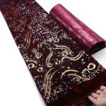 African Velvet Lace Fabric French Lace with Sequin Embroidery Fabric for Party