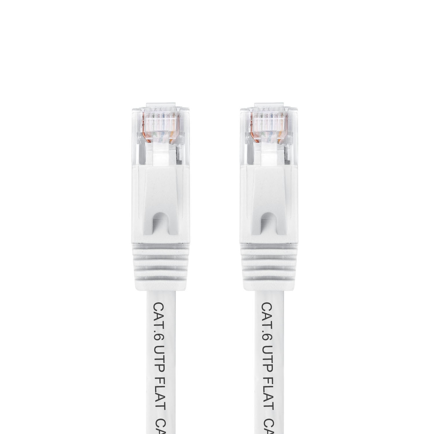 Cat6 Bare Copper Flat Ethernet Cable , 50Ft UTP Lan Cable For Ethernet