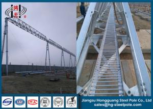 Quality 750KV Substation Steel Structures Conical , Round Q345 Hot Dip Galvanized wholesale