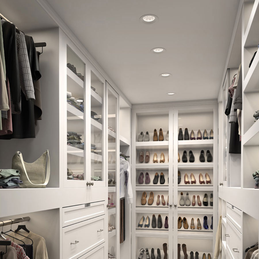Modern Bedroom Furniture Moisture Resistance Walk-in Wardrobe for Wall Installation