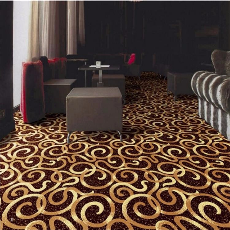 Soft Circle Pattern PVC Commercial Flooring / Floral Wall To Wall Carpet