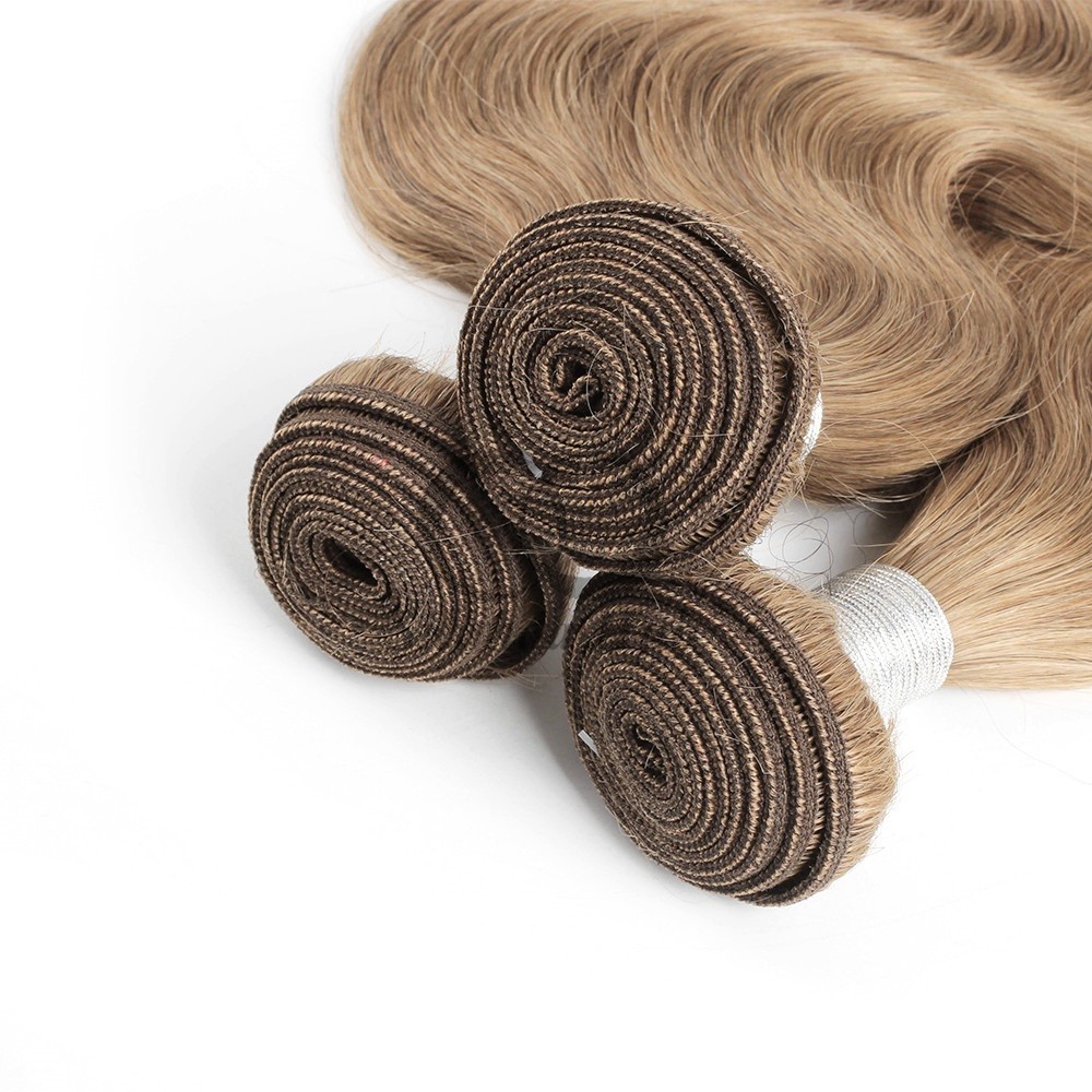 #8 Ash Brown Body Wave Remy Human Hair Bundles Sew In Weave Bundles Brazilian Bundle Deals