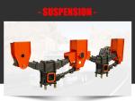 18cm Mechanical Suspensions Red 1130mm Dual Axle Trailer Suspension ODM