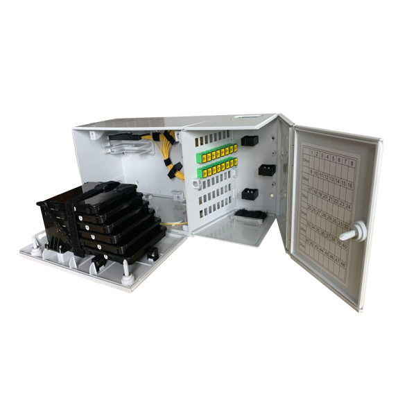China Outdoor 48 Cores Fiber Optic Distribution Box Manufacturers IP55 PC+ ABS