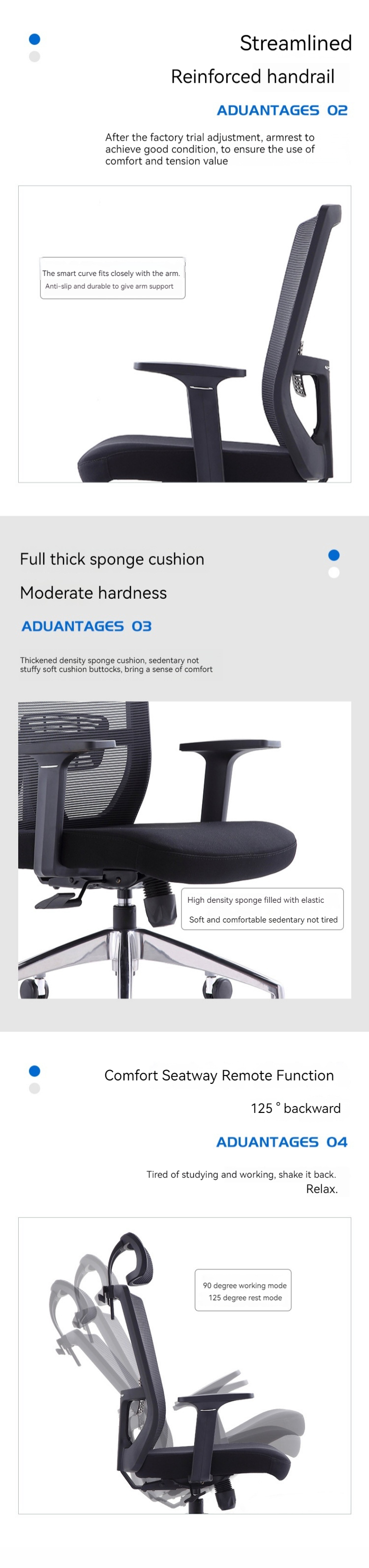 Office Chair Mesh Task Chair Medium Back High Back Conference Room Swivel PC Chair