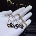 Piaget diamonds of double ring necklace 18kt gold with white gold or yellow gold