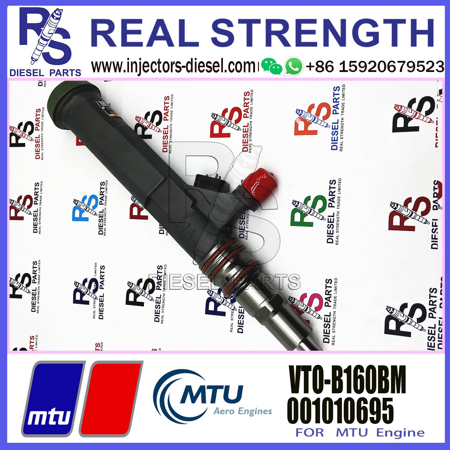 Diesel Common Rail Injector VTO-B160BM 253351 0010104251 0010104271 For MTU 1600