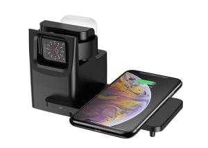 Quality ABS Multifunction Pearl White 10W 3in1 Wireless Charger wholesale