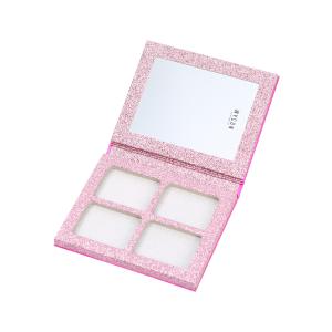 Quality Glitter Paper Cosmetic Makeup Packaging 81mm CMYK Blush And Highlighter Palette wholesale