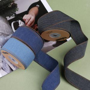 Quality OEM ODM Blue Denim Jeans Ribbon 12mm-38mm Ribbon For Jeans wholesale