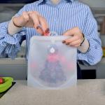 1.5L Sandwich Preservation Silicone Food Pouches Reusable Food Storage Bags