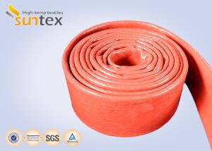 Quality Flame Protection Red High Temp Fiberglass Sleeving Hose And Cable Thermal Barriers wholesale
