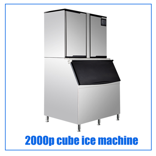 Commercial 1ton Ice Cube Maker Machine Equipped with Demark Danfoss Expansion Valve