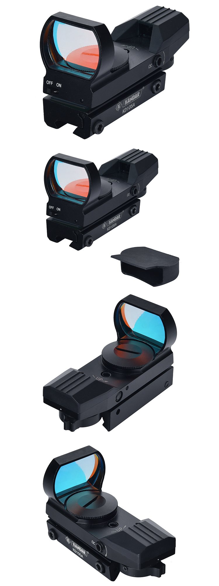 11mm/20mm Base 1X22x33 Red Dot Reflex Sight with Free Eye Relief and Accessories