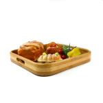 Square Odm Bamboo Tea Tray Fruit Coffee Serving Party Dinner Plates