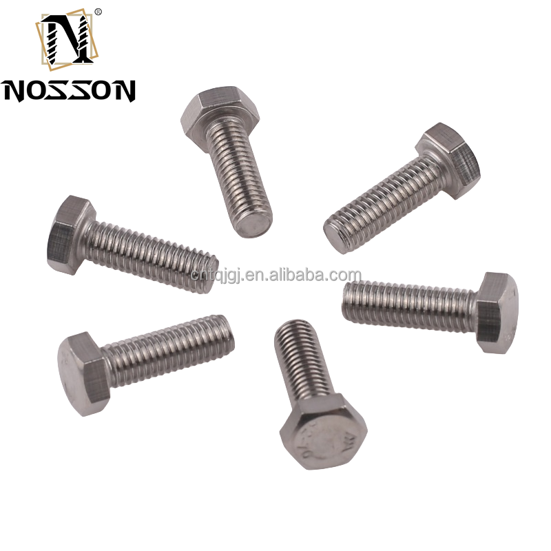 Custom Size M16 M18 M20 Stainless Steel SUS 304 316 316L Hexagon Head Bolt DIN933 DIN931 Metric GB Standard for Machinery