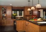 Beautiful Solid Wood Kitchen Cabinets Customized Classic Design From Foshan