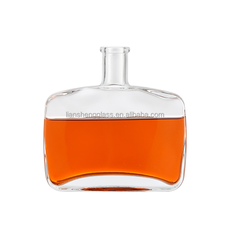 Custom Size Accepted Luxury Flat Square Spray Fragrance Glass Bottle Crystal Refillable Perfume Glass Bottle