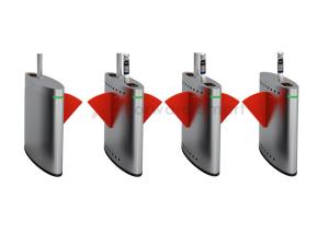 Quality Card Swiping Ticket Fingerprint Barcode Half Height Turnstiles wholesale