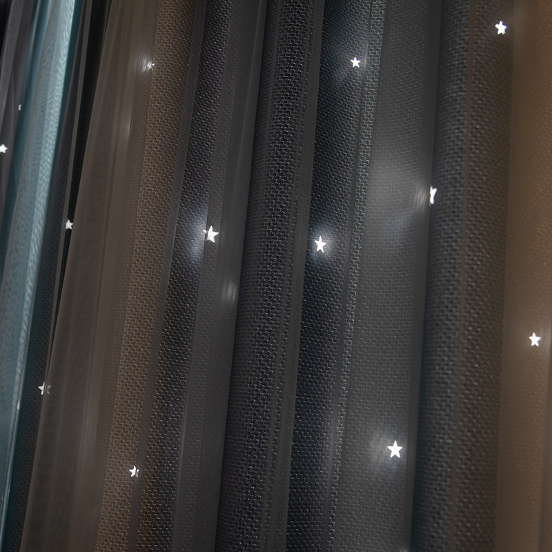 Thermal Insulated Geometric Pattern Jacquard Blackout Drapes Window Curtains