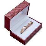 White Plastic Jewellery Storage Boxes , Two Rings Personalised Leather Jewellery