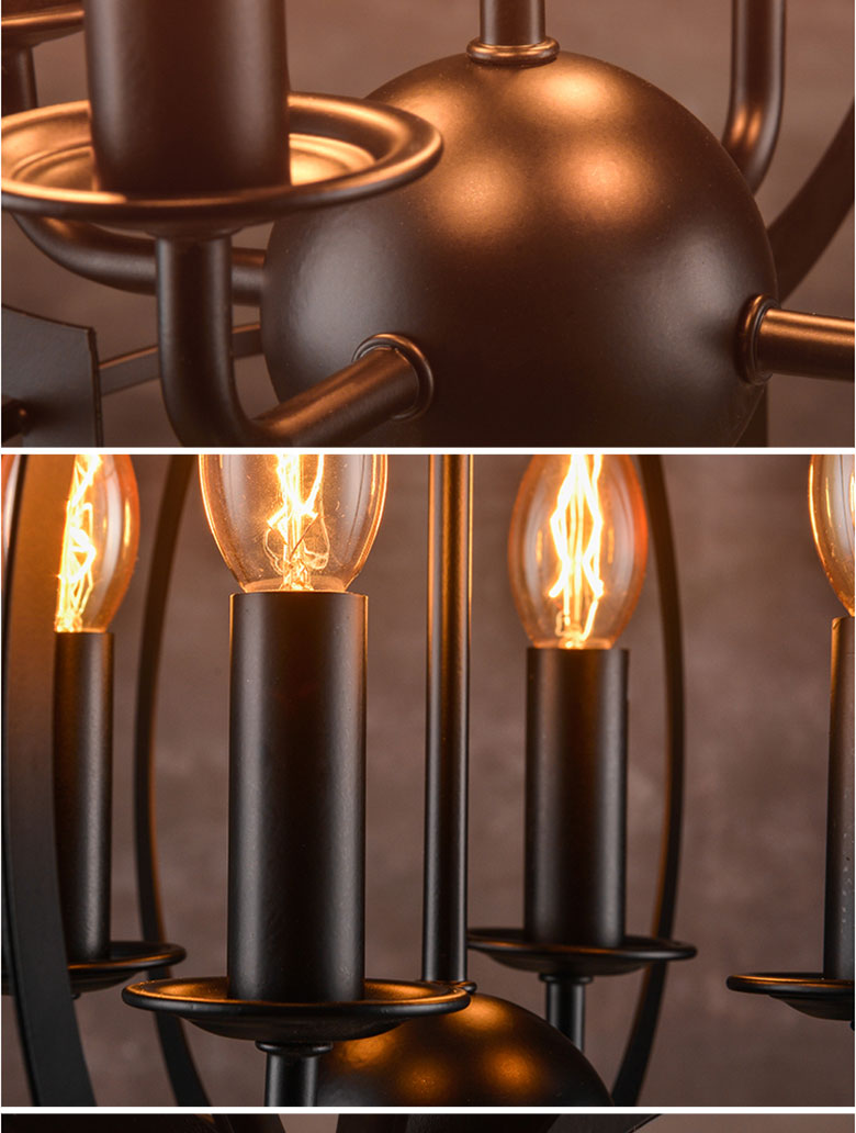 Modern Nordic Creative Iron E14 LED Lighting Chandelier E14 American Chandelier(WH-CI-124)