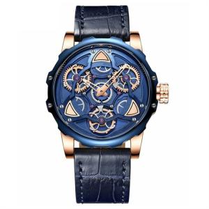 Quality Scratchfree Black Leather Strap Watches Mens Wrist Watch Antiwearness Nonslip wholesale