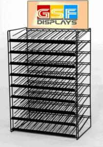 Quality 5 tier portable wire shelf display rack wholesale