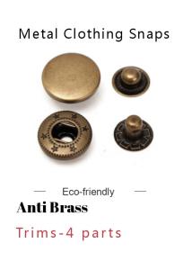 Quality Anti Brass 4 - Parts DTM Metal Clothing Snaps wholesale