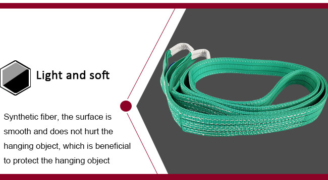 One Way Belt Green Color Webbing Lifting Slings Flat Eye Web Sling TUV Certification