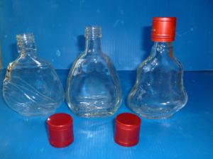 Quality clear glass bottle with screw cap/glass liquor bottle wholesale