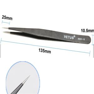 Quality 45 Degree 302 Stainless Steel ESD Pointed Tweezer wholesale