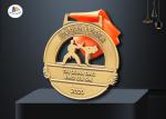 Die Cast Sport Stock Medals Antique Gold / Silver / Copper Plating
