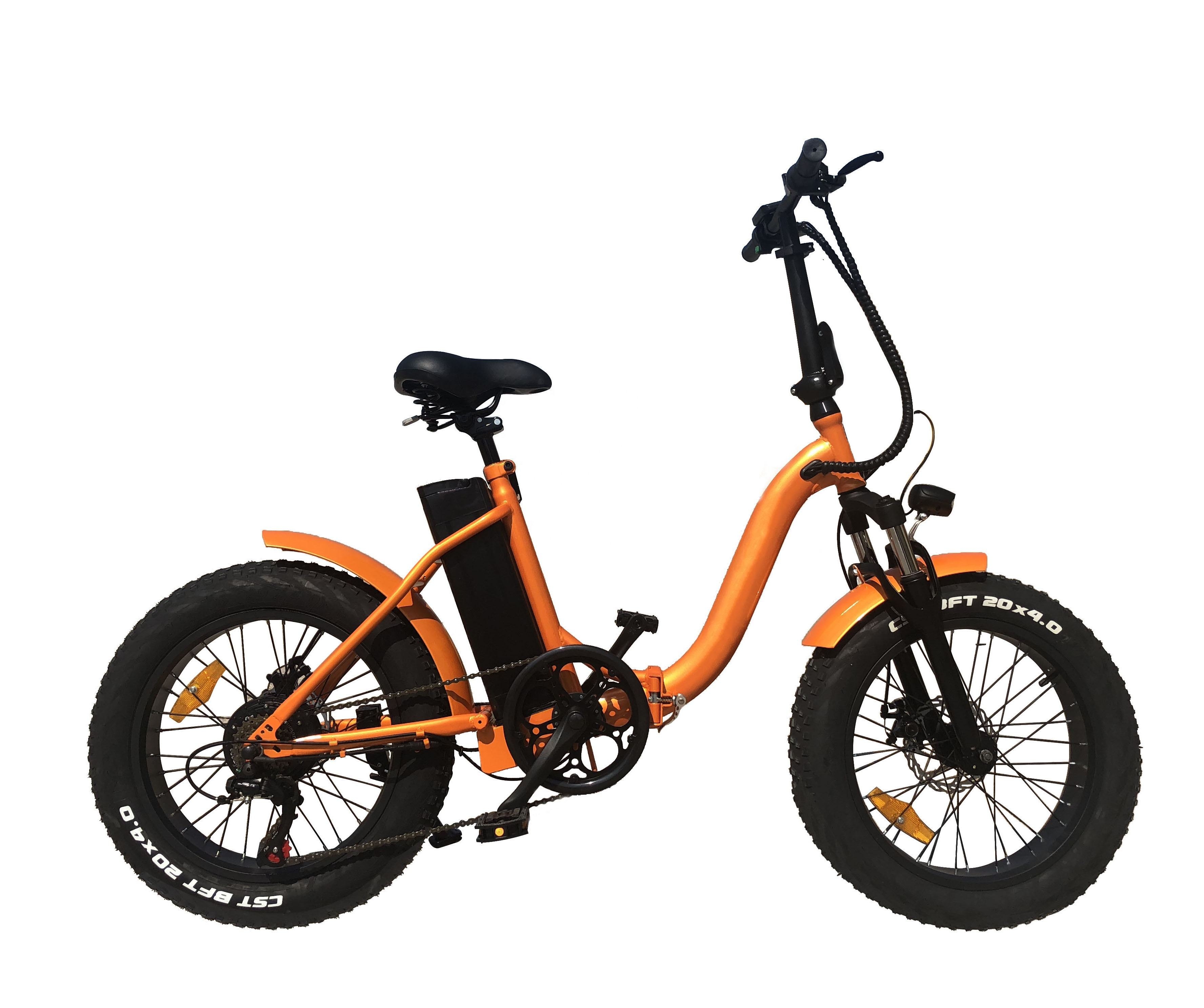 20"*4.0 Fat Tire Foldable Ebike 36V 250W 500W Electric City Bike For Adults