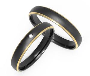Quality IP Gold Rose Gold Rhodium Black Zirconium Ring Wedding Band Jewelry wholesale