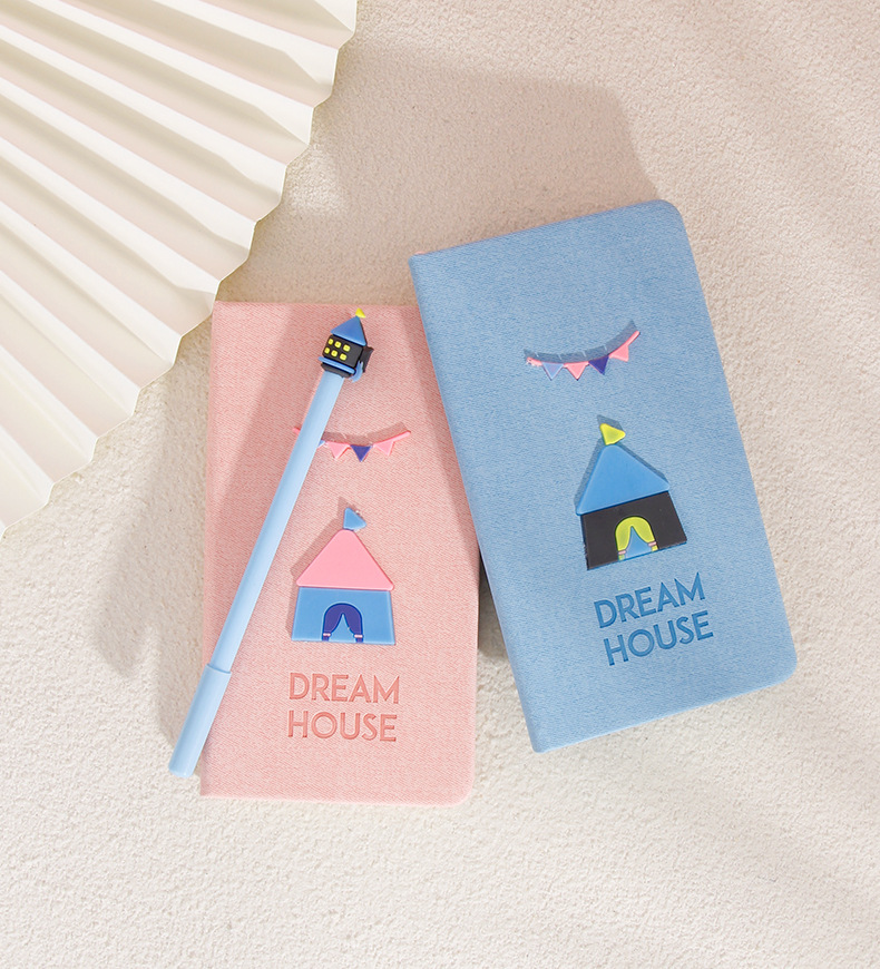 Business Office Gift Cartoon Creative End Stationery Set with Imitation Leather Cover