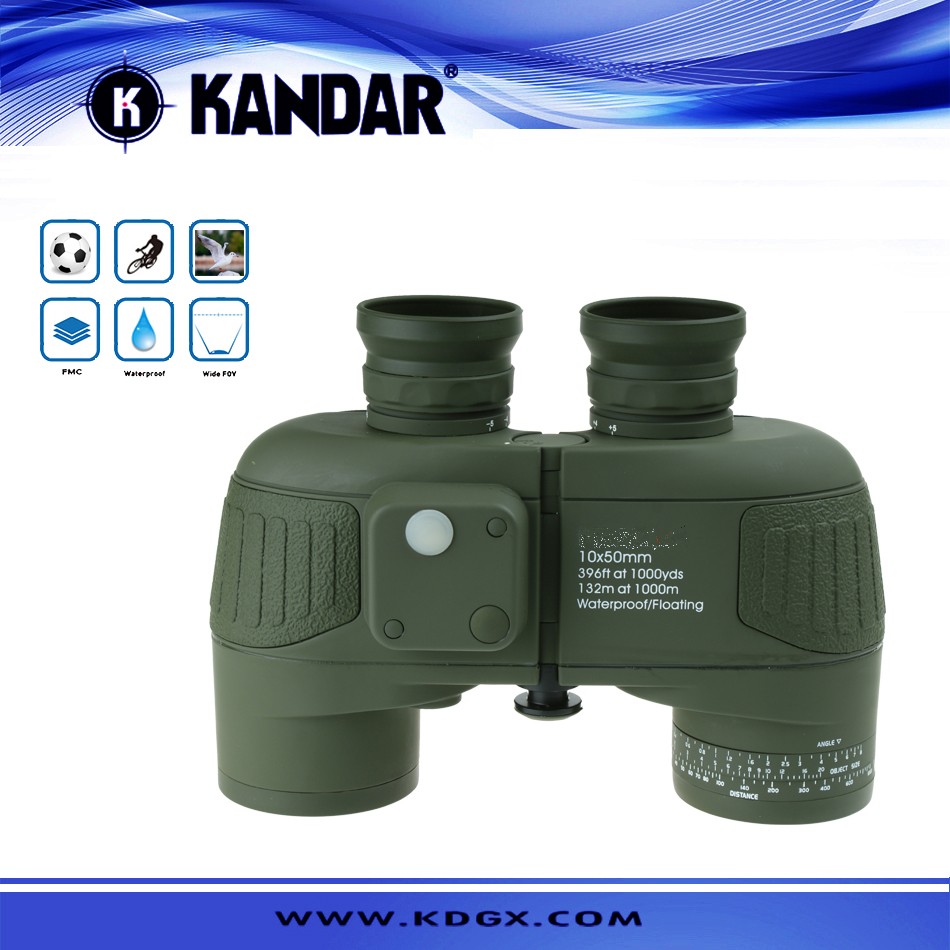 High Power and Wide View Antique Binoculars KANDAR M 6X24 for Hunting in Army Green