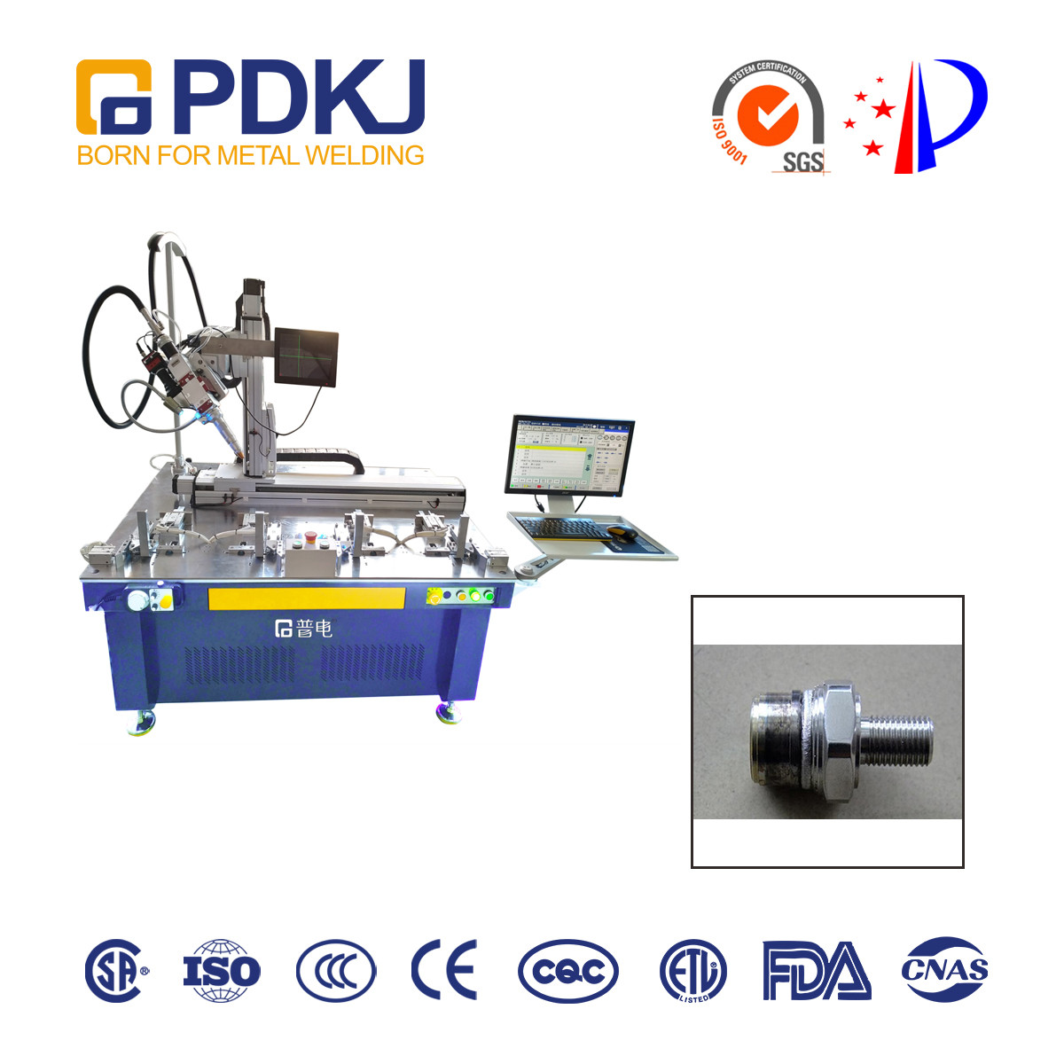 1500W Automatic Laser Welding Machine Multiaxial For Auto Parts