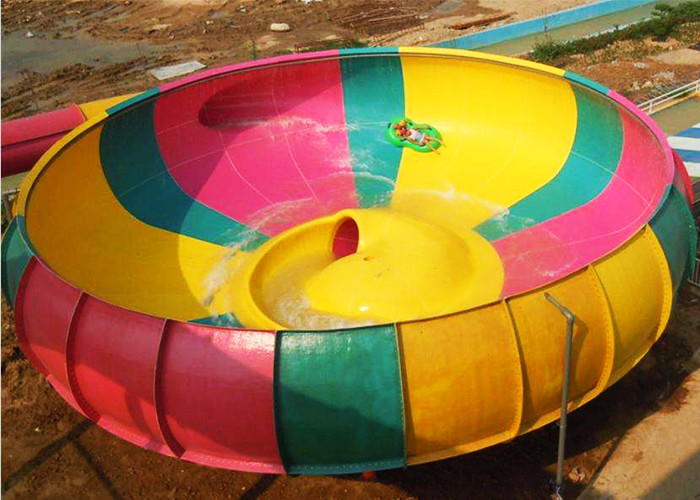 Mix Color Fiberglass Water Slide For Swimming Pool Custom Made