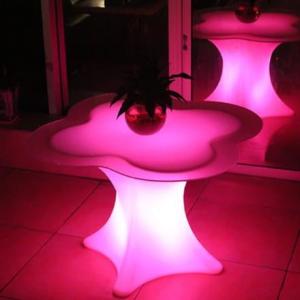 Quality Single Pedestal Illuminated Bar Furniture / Rechargeable LED Bar Table wholesale