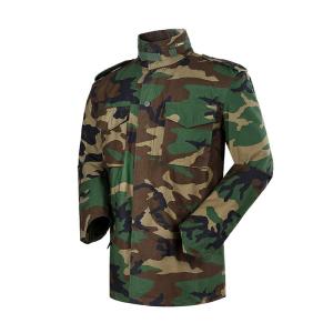 Quality Men's Custom Woodland Camouflage Tactical Combat Jacket for Winter Outdoor Training wholesale
