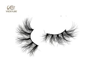 Quality Fashioned Fan Shaped 27MM Natural Wispy False Lashes wholesale
